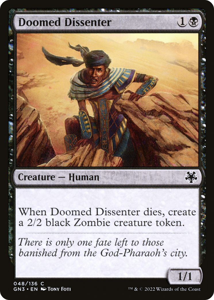 Doomed Dissenter (GN3-048) - Game Night: Free-for-All - Premium MTG Single from Wizards of the Coast - Just $0.25! Shop now at Game Crave Tournament Store