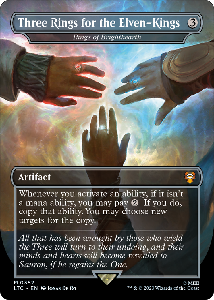 Rings of Brighthearth (LTC-352) - Tales of Middle-earth Commander / Three Rings for the Elven-Kings (Borderless) - Premium MTG Single from Wizards of the Coast - Just $3.41! Shop now at Game Crave Tournament Store