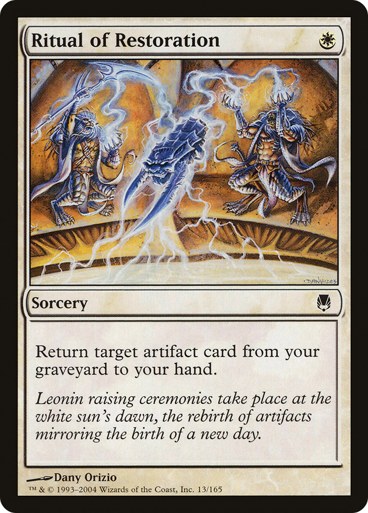 Ritual of Restoration (DST-013) - Darksteel Foil - Premium MTG Single from Wizards of the Coast - Just $0.08! Shop now at Game Crave Tournament Store