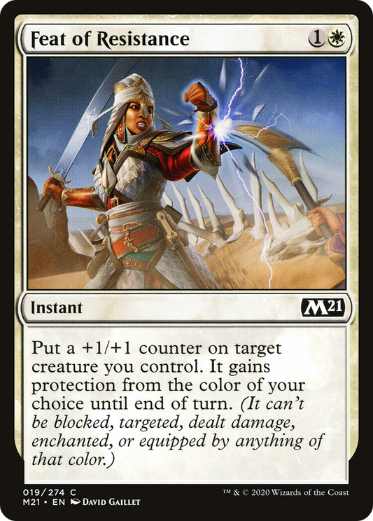 Feat of Resistance (M21-019) - Core Set 2021 - Premium MTG Single from Wizards of the Coast - Just $0.20! Shop now at Game Crave Tournament Store