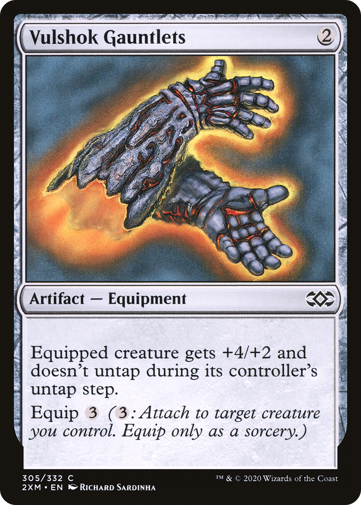Vulshok Gauntlets (2XM-305) - Double Masters - Premium MTG Single from Wizards of the Coast - Just $0.08! Shop now at Game Crave Tournament Store