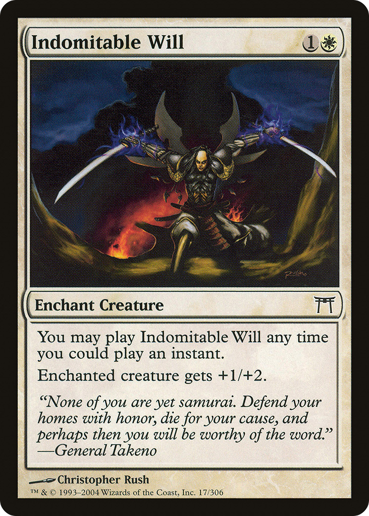 Indomitable Will (CHK-017) - Champions of Kamigawa - Premium MTG Single from Wizards of the Coast - Just $0.08! Shop now at Game Crave Tournament Store