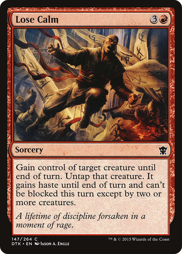 Lose Calm (DTK-147) - Dragons of Tarkir Foil - Premium MTG Single from Wizards of the Coast - Just $0.08! Shop now at Game Crave Tournament Store