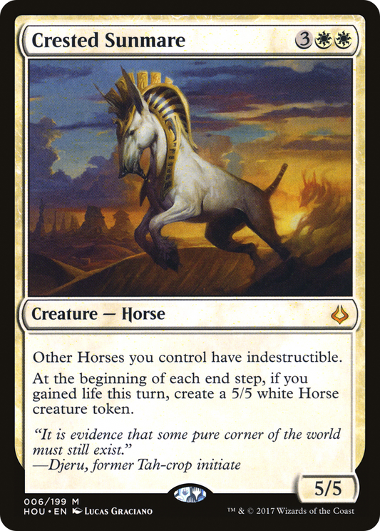 Crested Sunmare (HOU-006) - Hour of Devastation - Premium MTG Single from Wizards of the Coast - Just $1.62! Shop now at Game Crave Tournament Store