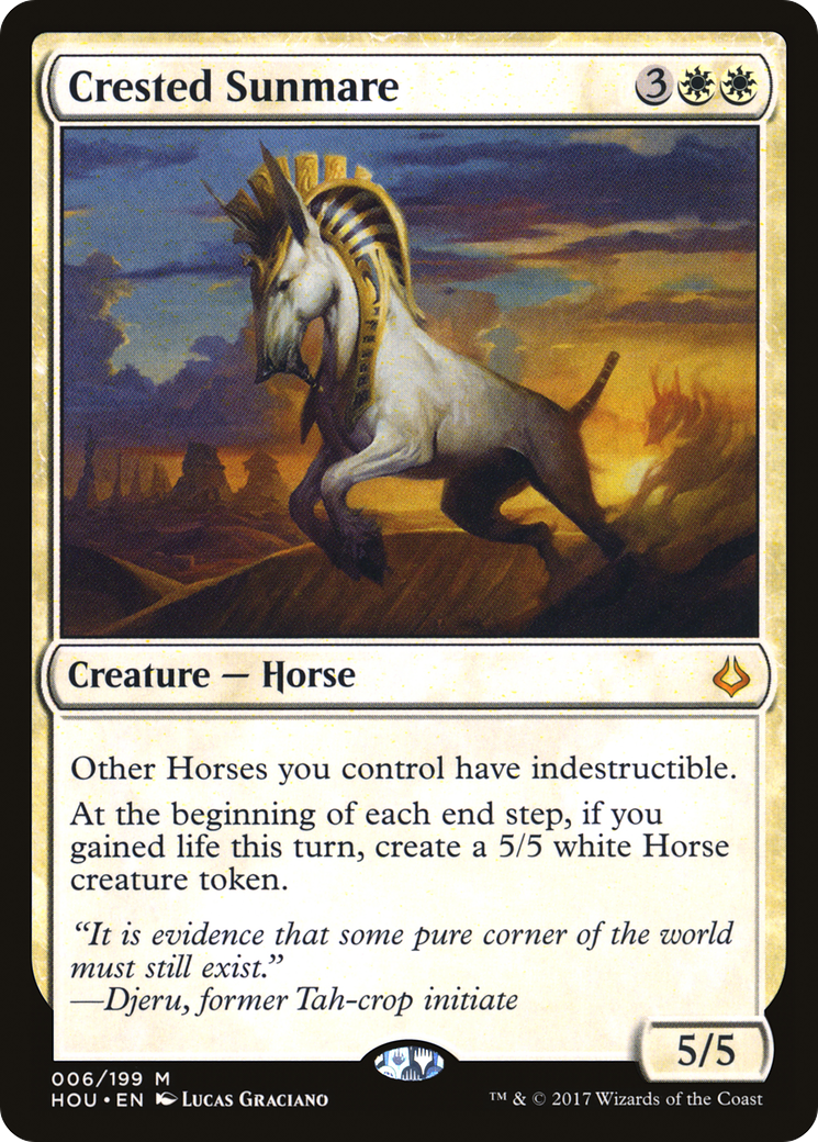 Crested Sunmare (HOU-006) - Hour of Devastation Foil - Premium MTG Single from Wizards of the Coast - Just $2.51! Shop now at Game Crave Tournament Store