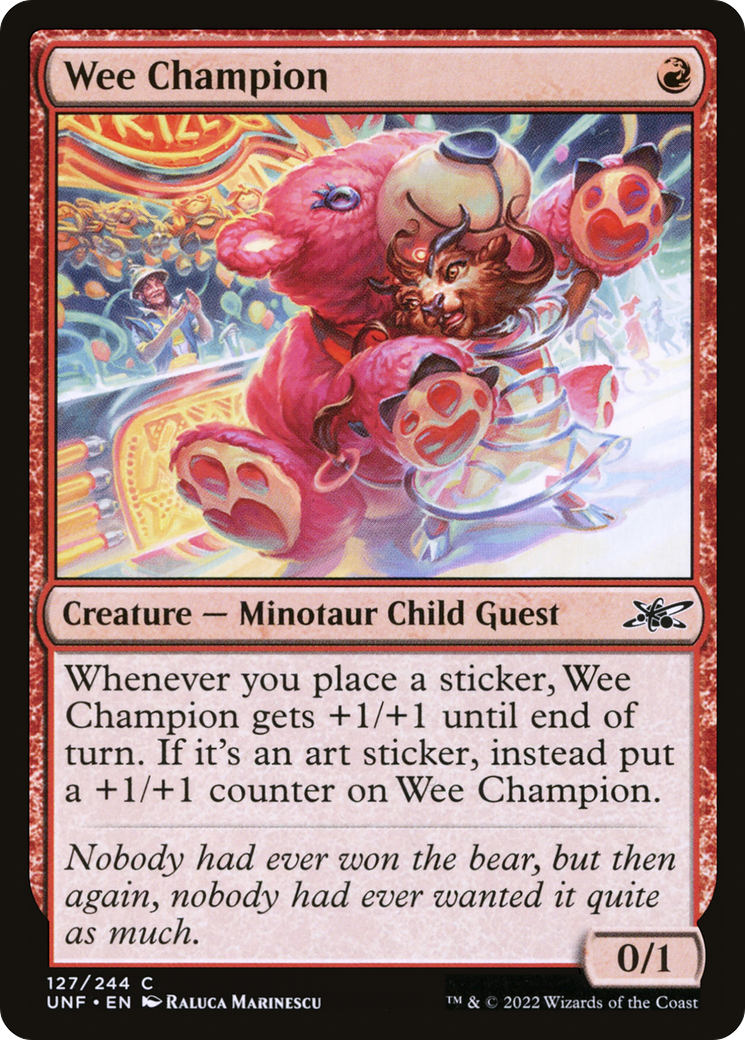 Wee Champion (UNF-127) - Unfinity - Premium MTG Single from Wizards of the Coast - Just $0.08! Shop now at Game Crave Tournament Store