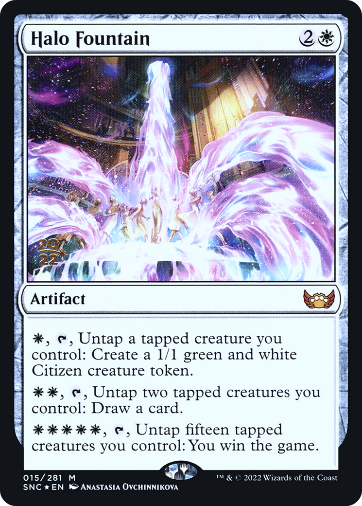 Halo Fountain (PSNC-15S) - Streets of New Capenna Promos Foil - Premium MTG Single from Wizards of the Coast - Just $10.22! Shop now at Game Crave Tournament Store