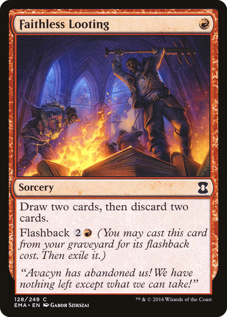 Faithless Looting (EMA-128) - Eternal Masters Foil - Premium MTG Single from Wizards of the Coast - Just $0.53! Shop now at Game Crave Tournament Store