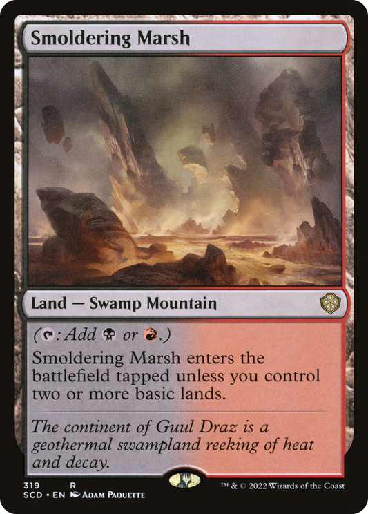 Smoldering Marsh (SCD-319) - Starter Commander Decks - Premium MTG Single from Wizards of the Coast - Just $0.08! Shop now at Game Crave Tournament Store