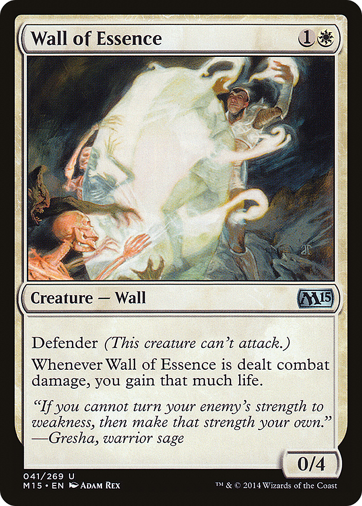 Wall of Essence (M15-041) - Magic 2015 Foil - Premium MTG Single from Wizards of the Coast - Just $0.67! Shop now at Game Crave Tournament Store