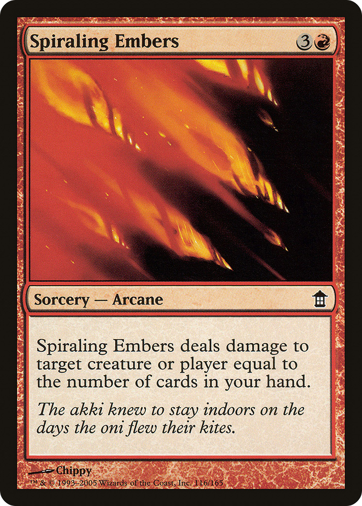 Spiraling Embers (SOK-116) - Saviors of Kamigawa Foil - Premium MTG Single from Wizards of the Coast - Just $0.17! Shop now at Game Crave Tournament Store