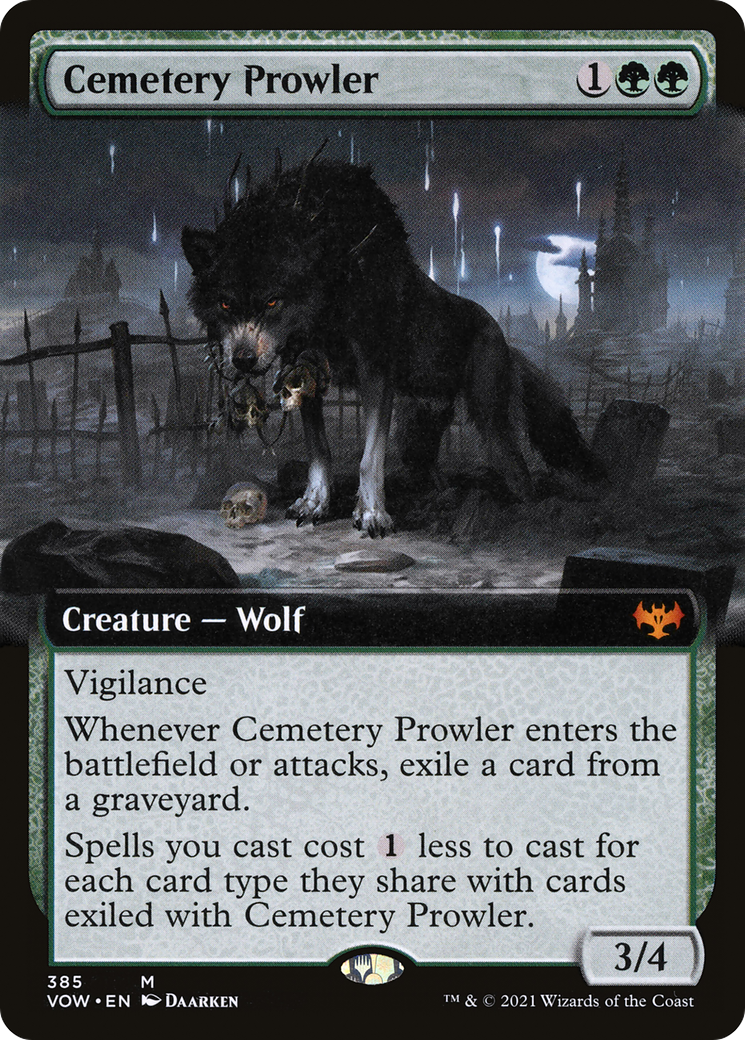 Cemetery Prowler (VOW-385) - Innistrad: Crimson Vow: (Extended Art) Foil - Premium MTG Single from Wizards of the Coast - Just $1.33! Shop now at Game Crave Tournament Store