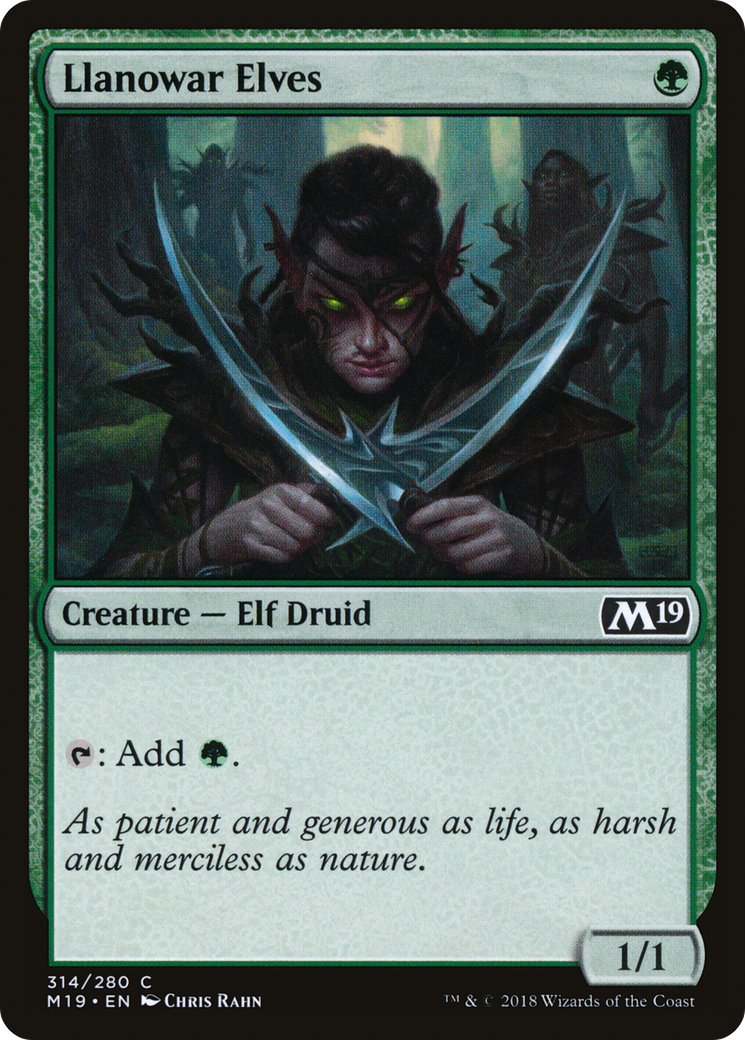 Llanowar Elves (M19-314) - Core Set 2019 - Premium MTG Single from Wizards of the Coast - Just $0.08! Shop now at Game Crave Tournament Store