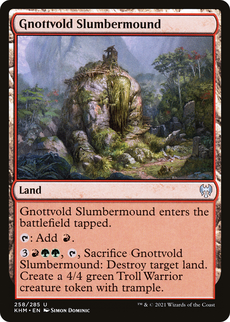 Gnottvold Slumbermound (KHM-258) - Kaldheim Foil - Premium MTG Single from Wizards of the Coast - Just $0.08! Shop now at Game Crave Tournament Store