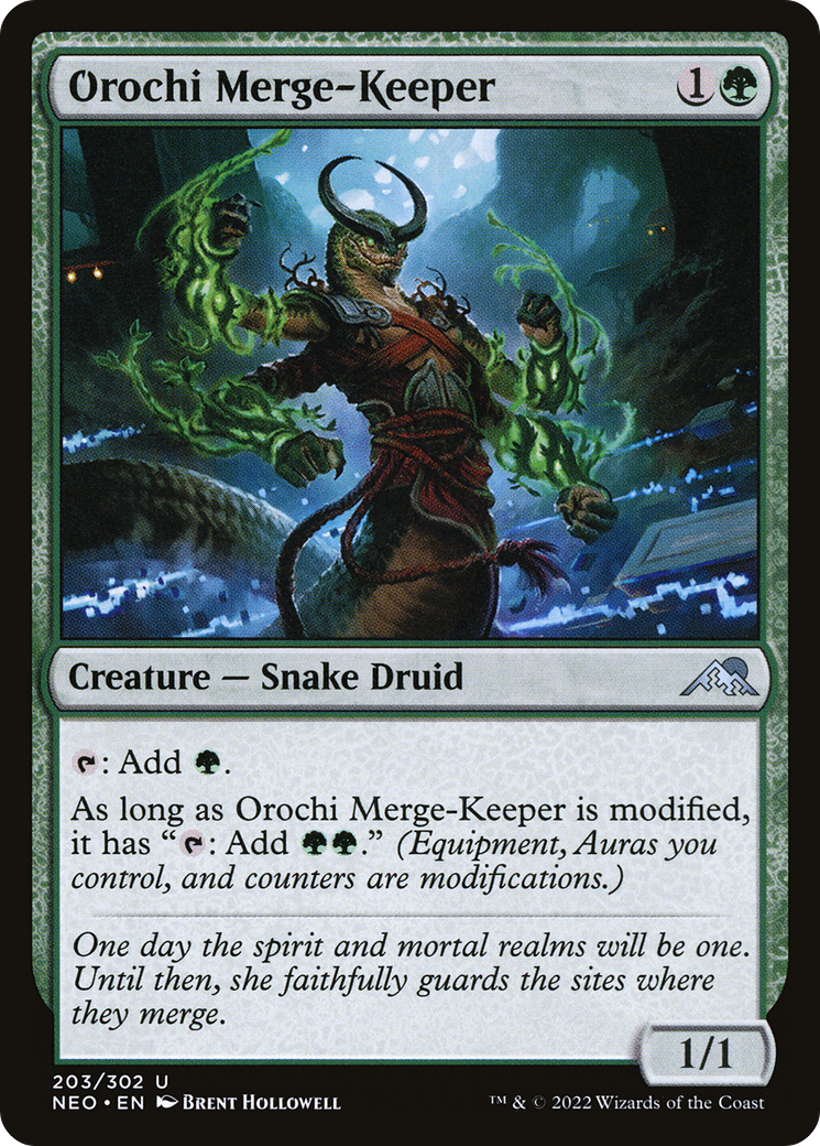 Orochi Merge-Keeper (NEO-203) - Kamigawa: Neon Dynasty - Premium MTG Single from Wizards of the Coast - Just $0.08! Shop now at Game Crave Tournament Store
