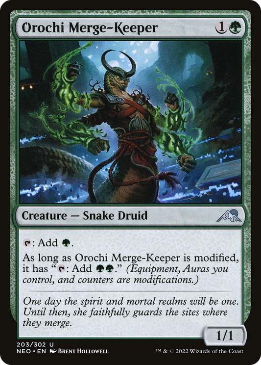 Orochi Merge-Keeper (NEO-203) - Kamigawa: Neon Dynasty - Premium MTG Single from Wizards of the Coast - Just $0.08! Shop now at Game Crave Tournament Store