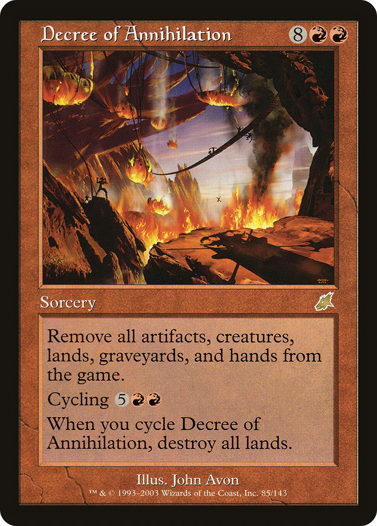 Decree of Annihilation (SCG-085) - Scourge Foil - Premium MTG Single from Wizards of the Coast - Just $19.90! Shop now at Game Crave Tournament Store