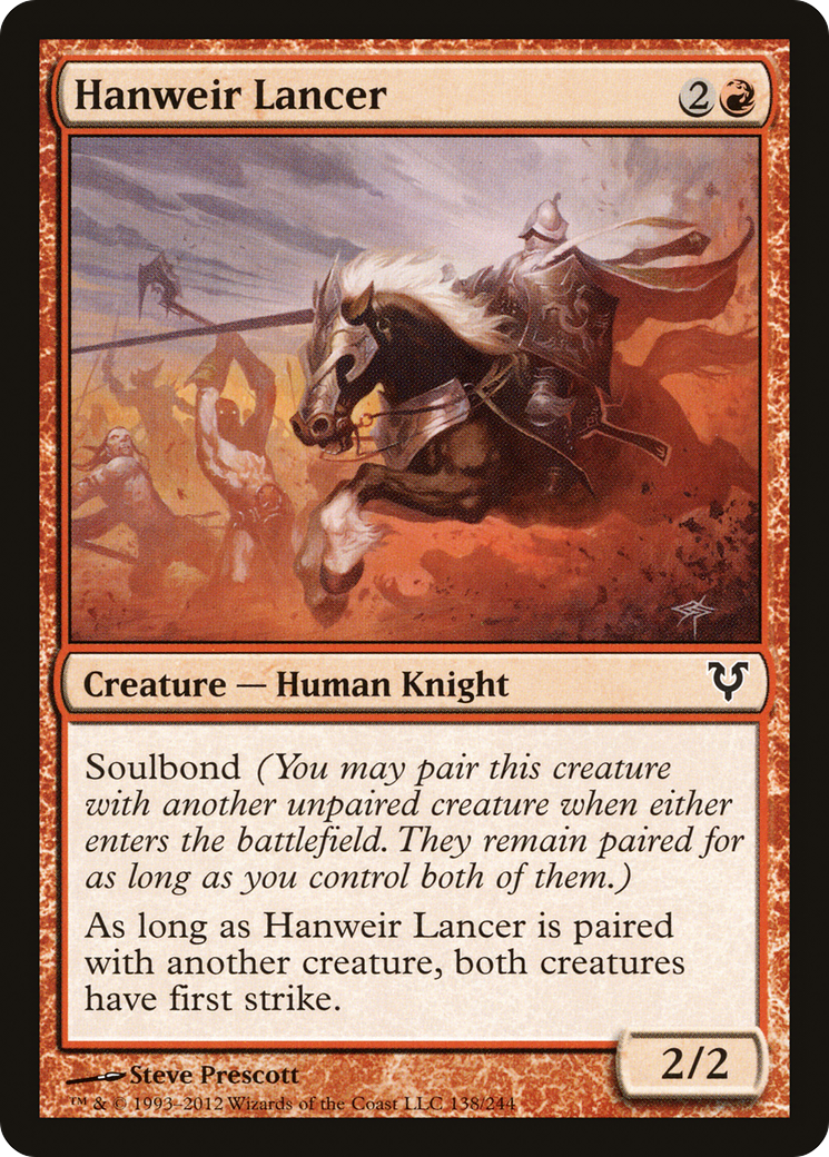 Hanweir Lancer (AVR-138) - Avacyn Restored - Premium MTG Single from Wizards of the Coast - Just $0.25! Shop now at Game Crave Tournament Store