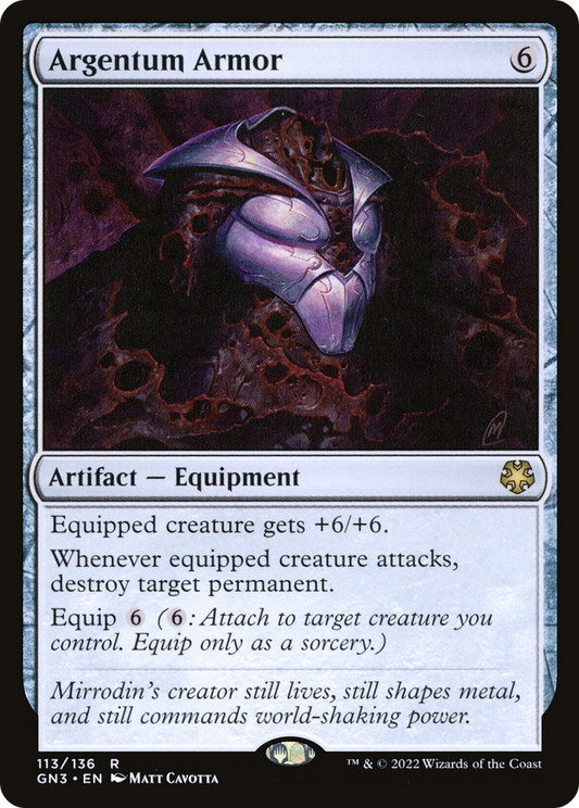 Argentum Armor (GN3-113) - Game Night: Free-for-All - Premium MTG Single from Wizards of the Coast - Just $1.05! Shop now at Game Crave Tournament Store