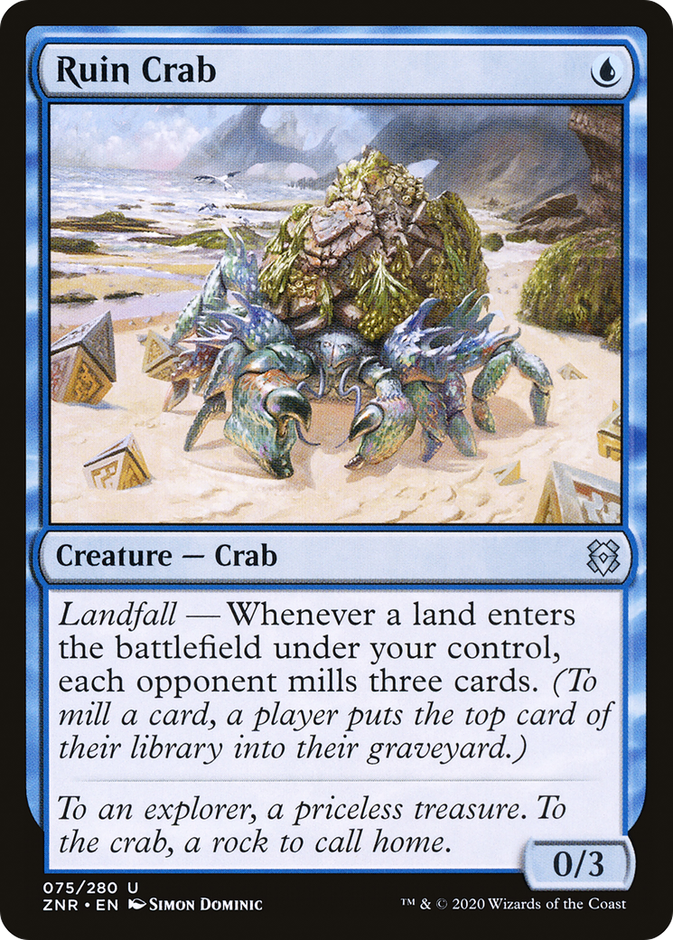 Ruin Crab (ZNR-075) - Zendikar Rising - Premium MTG Single from Wizards of the Coast - Just $1.20! Shop now at Game Crave Tournament Store