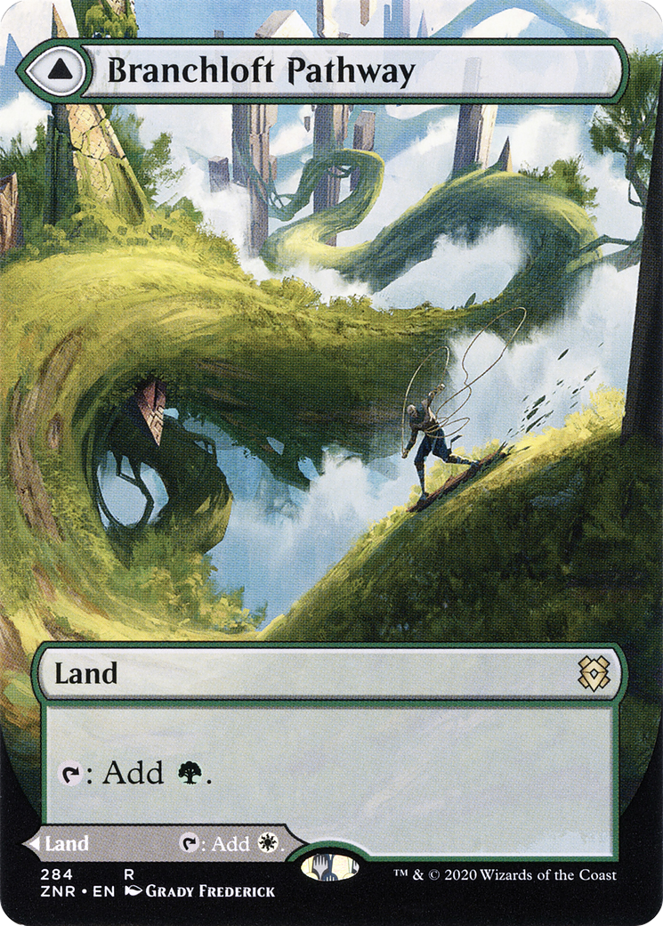 Branchloft Pathway // Boulderloft Pathway (ZNR-284) - Zendikar Rising: (Showcase) (Borderless) Foil - Premium MTG Single from Wizards of the Coast - Just $0.78! Shop now at Game Crave Tournament Store