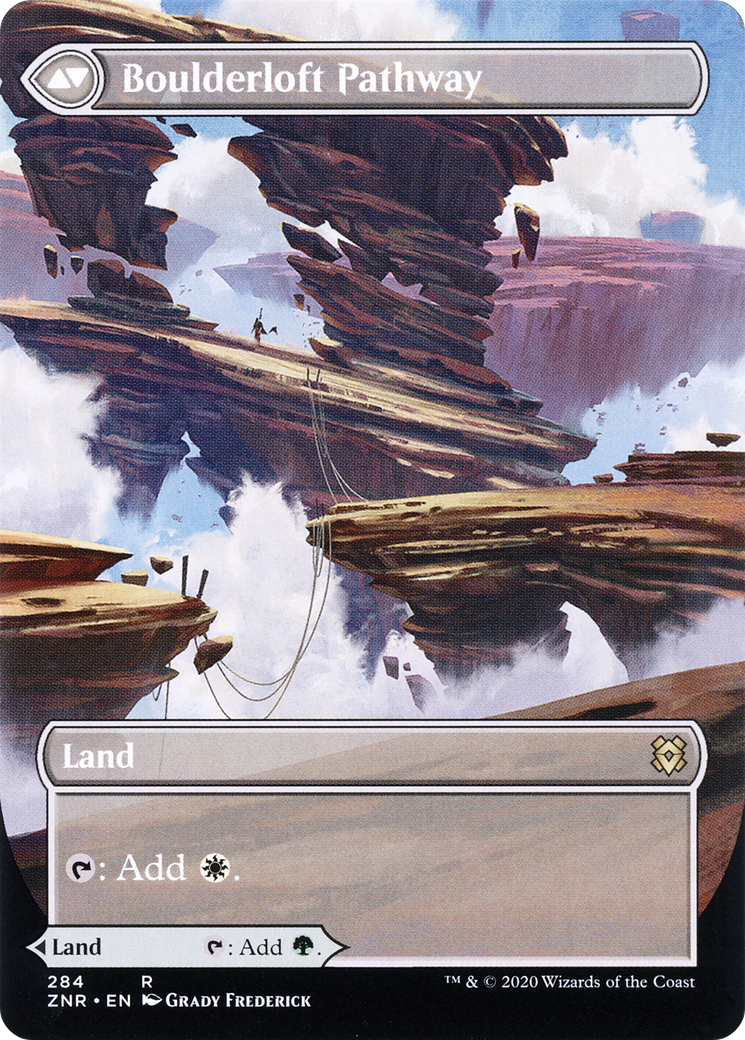 Branchloft Pathway // Boulderloft Pathway (ZNR-284) - Zendikar Rising: (Showcase) (Borderless) Foil - Premium MTG Single from Wizards of the Coast - Just $0.78! Shop now at Game Crave Tournament Store