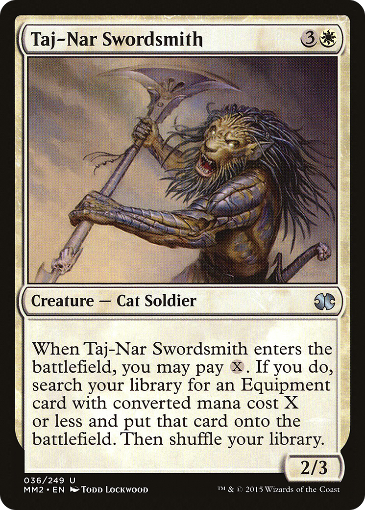 Taj-Nar Swordsmith (MM2-036) - Modern Masters 2015 Foil - Premium MTG Single from Wizards of the Coast - Just $0.13! Shop now at Game Crave Tournament Store