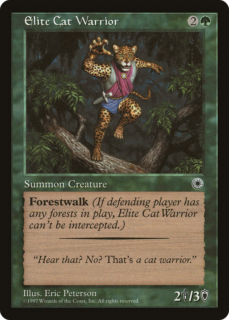 Elite Cat Warrior (POR-163) - Portal - Premium MTG Single from Wizards of the Coast - Just $0.08! Shop now at Game Crave Tournament Store