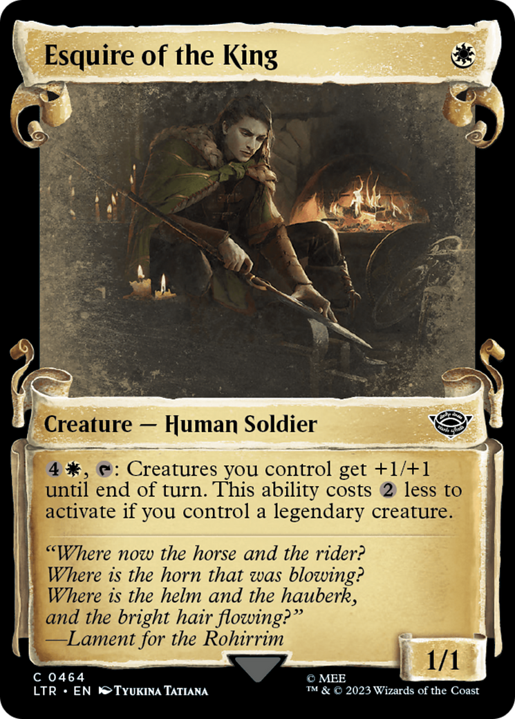 Esquire of the King (LTR-464) - The Lord of the Rings: Tales of Middle-earth: (Showcase) Foil - Premium MTG Single from Wizards of the Coast - Just $0.08! Shop now at Game Crave Tournament Store