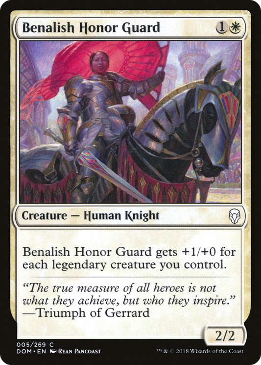Benalish Honor Guard (DOM-005) - Dominaria Foil - Premium MTG Single from Wizards of the Coast - Just $0.08! Shop now at Game Crave Tournament Store