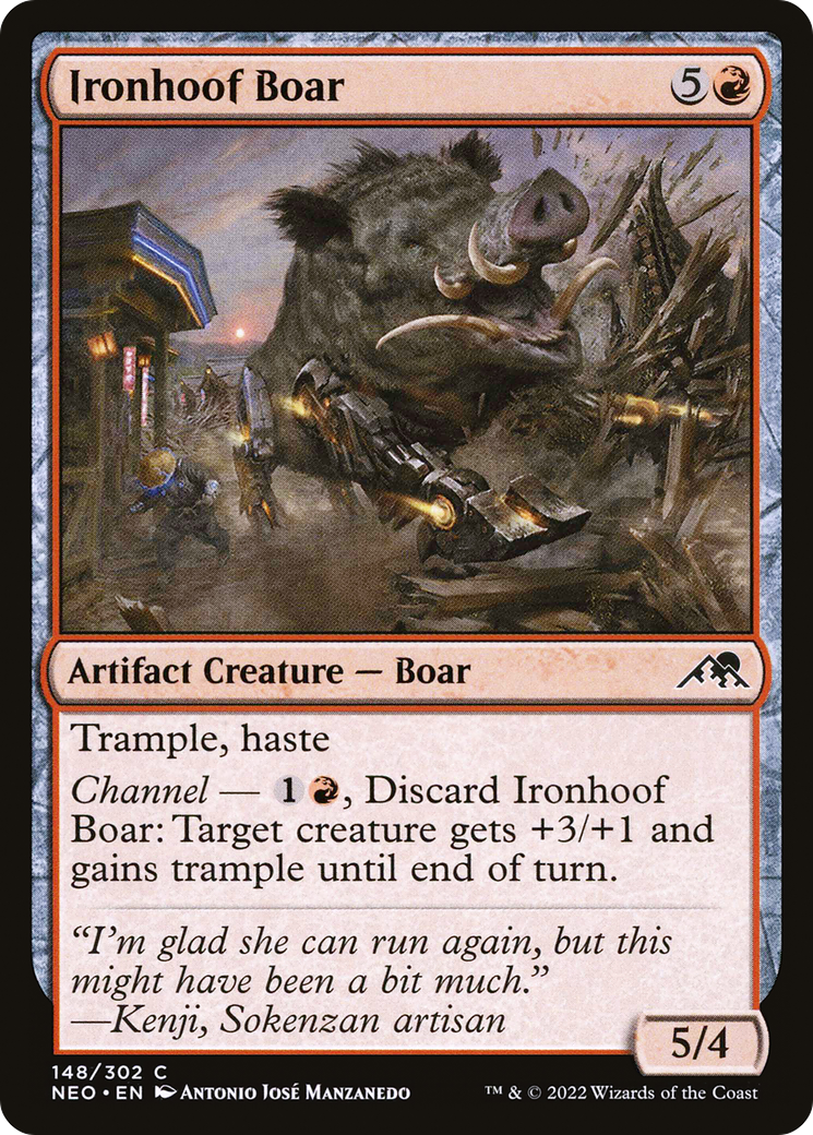 Ironhoof Boar (NEO-148) - Kamigawa: Neon Dynasty Foil - Premium MTG Single from Wizards of the Coast - Just $0.08! Shop now at Game Crave Tournament Store