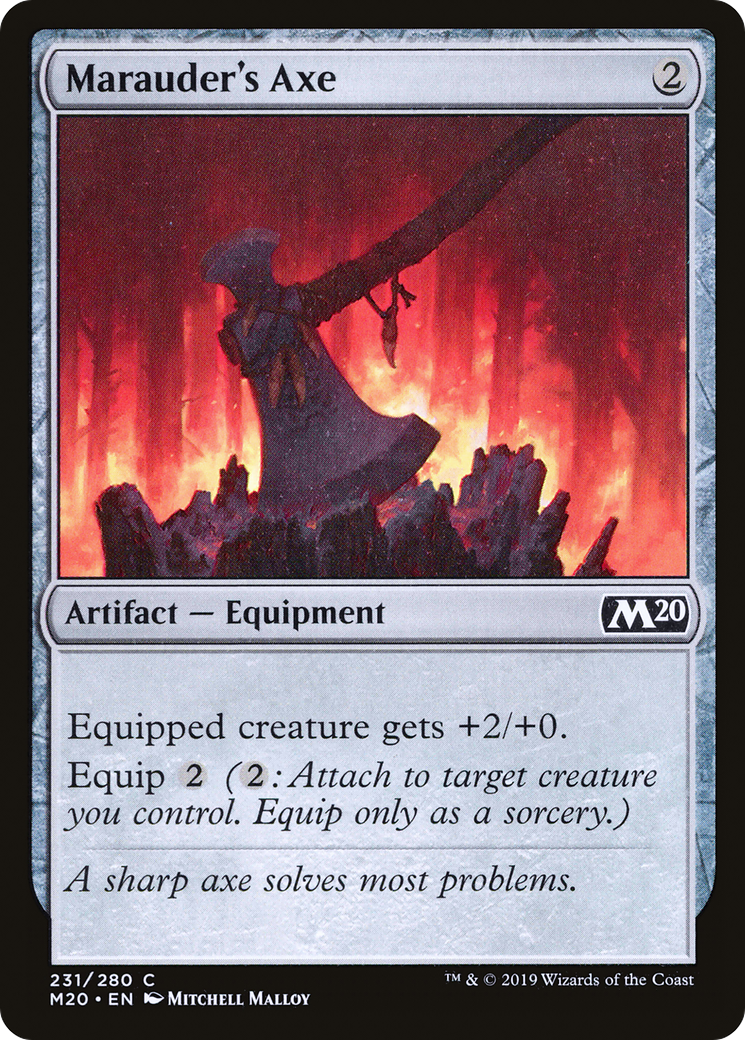Marauder's Axe (M20-231) - Core Set 2020 - Premium MTG Single from Wizards of the Coast - Just $0.08! Shop now at Game Crave Tournament Store