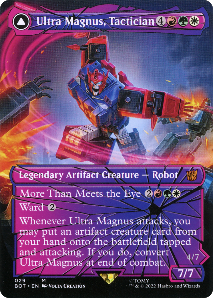 Ultra Magnus, Tactician // Ultra Magnus, Armored Carrier (BOT-029) - Transformers: (convertdfc, shatteredglass) (Borderless) Foil - Premium MTG Single from Wizards of the Coast - Just $71.50! Shop now at Game Crave Tournament Store