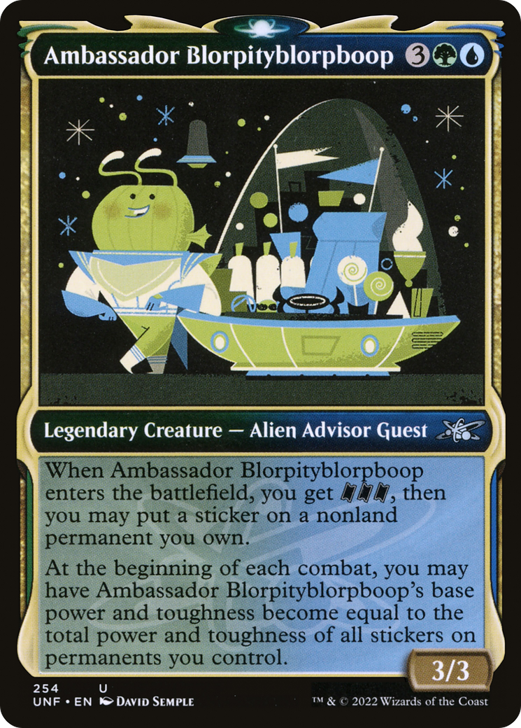 Ambassador Blorpityblorpboop (UNF-254) - Unfinity: (Showcase) - Premium MTG Single from Wizards of the Coast - Just $0.25! Shop now at Game Crave Tournament Store