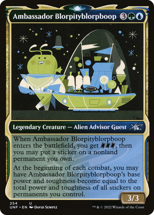 Ambassador Blorpityblorpboop (UNF-254) - Unfinity: (Showcase) - Premium MTG Single from Wizards of the Coast - Just $0.25! Shop now at Game Crave Tournament Store
