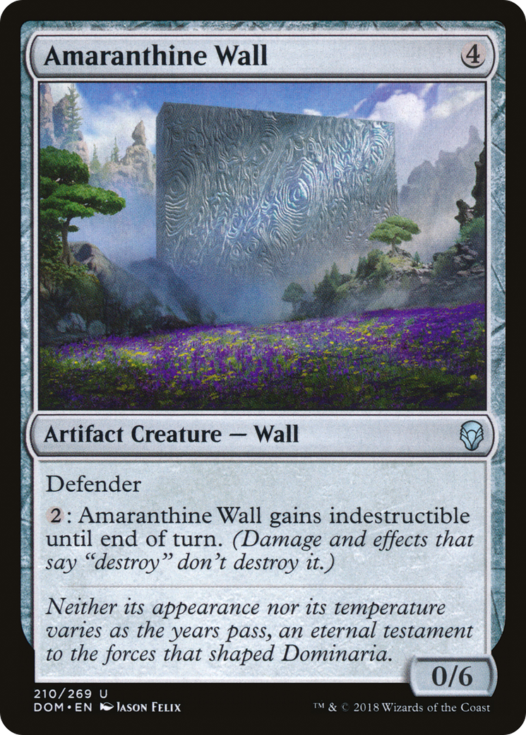 Amaranthine Wall (DOM-210) - Dominaria - Premium MTG Single from Wizards of the Coast - Just $0.08! Shop now at Game Crave Tournament Store