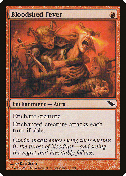 Bloodshed Fever (SHM-084) - Shadowmoor Foil - Premium MTG Single from Wizards of the Coast - Just $0.09! Shop now at Game Crave Tournament Store
