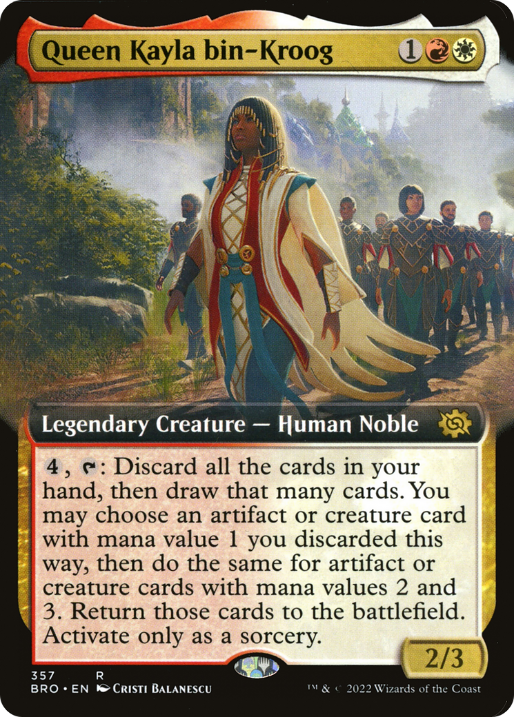 Queen Kayla bin-Kroog (BRO-357) - The Brothers' War: (Extended Art) - Premium MTG Single from Wizards of the Coast - Just $0.25! Shop now at Game Crave Tournament Store