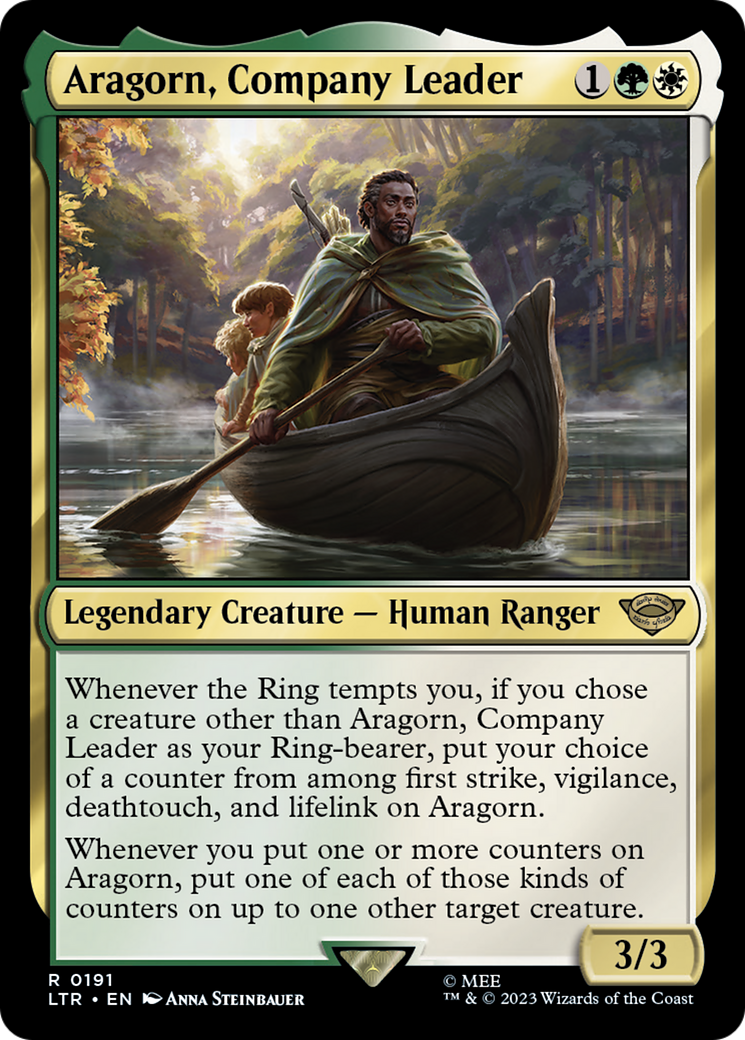 Aragorn, Company Leader (LTR-191) - The Lord of the Rings: Tales of Middle-earth - Premium MTG Single from Wizards of the Coast - Just $0.25! Shop now at Game Crave Tournament Store