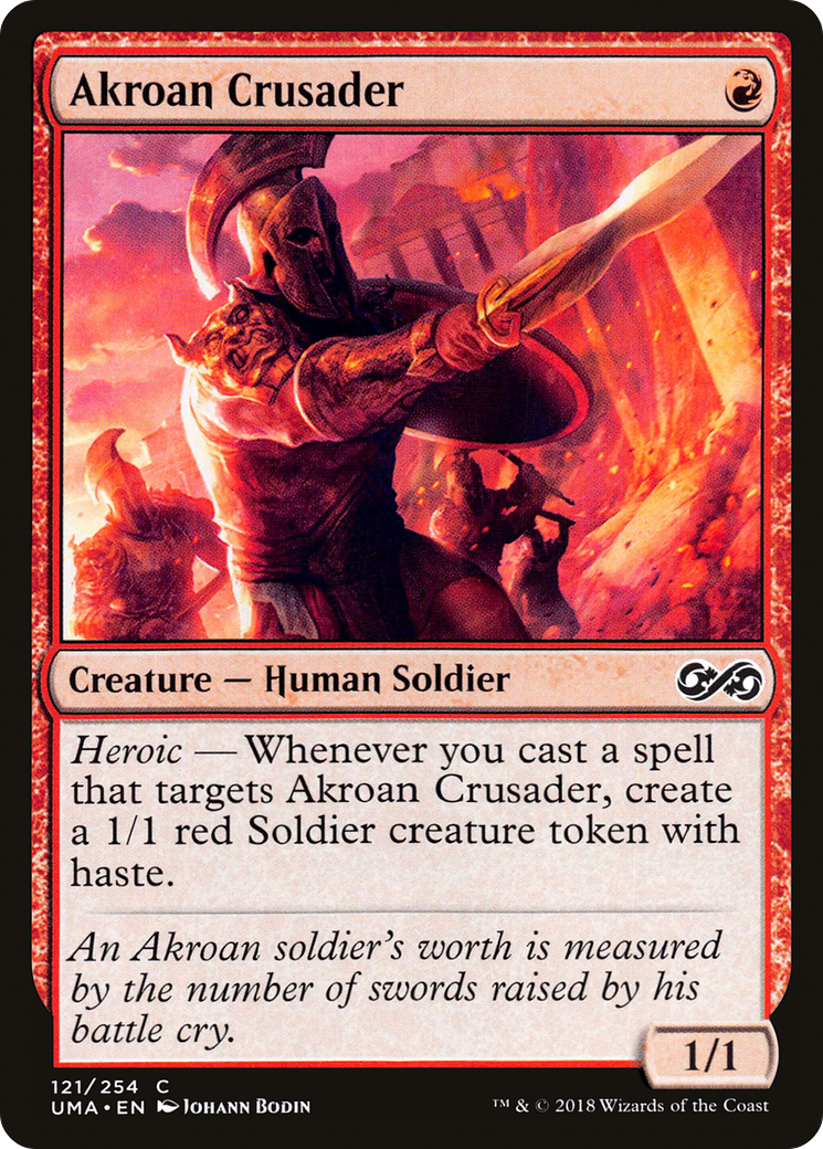 Akroan Crusader (UMA-121) - Ultimate Masters Foil - Premium MTG Single from Wizards of the Coast - Just $0.08! Shop now at Game Crave Tournament Store