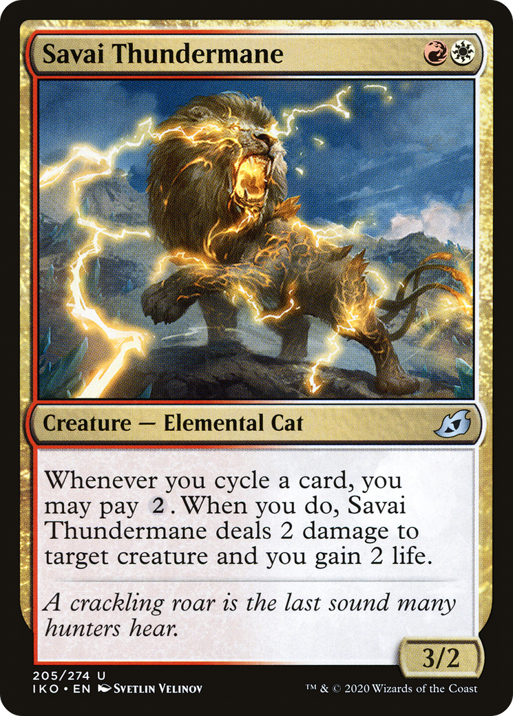 Savai Thundermane (IKO-205) - Ikoria: Lair of Behemoths - Premium MTG Single from Wizards of the Coast - Just $0.08! Shop now at Game Crave Tournament Store