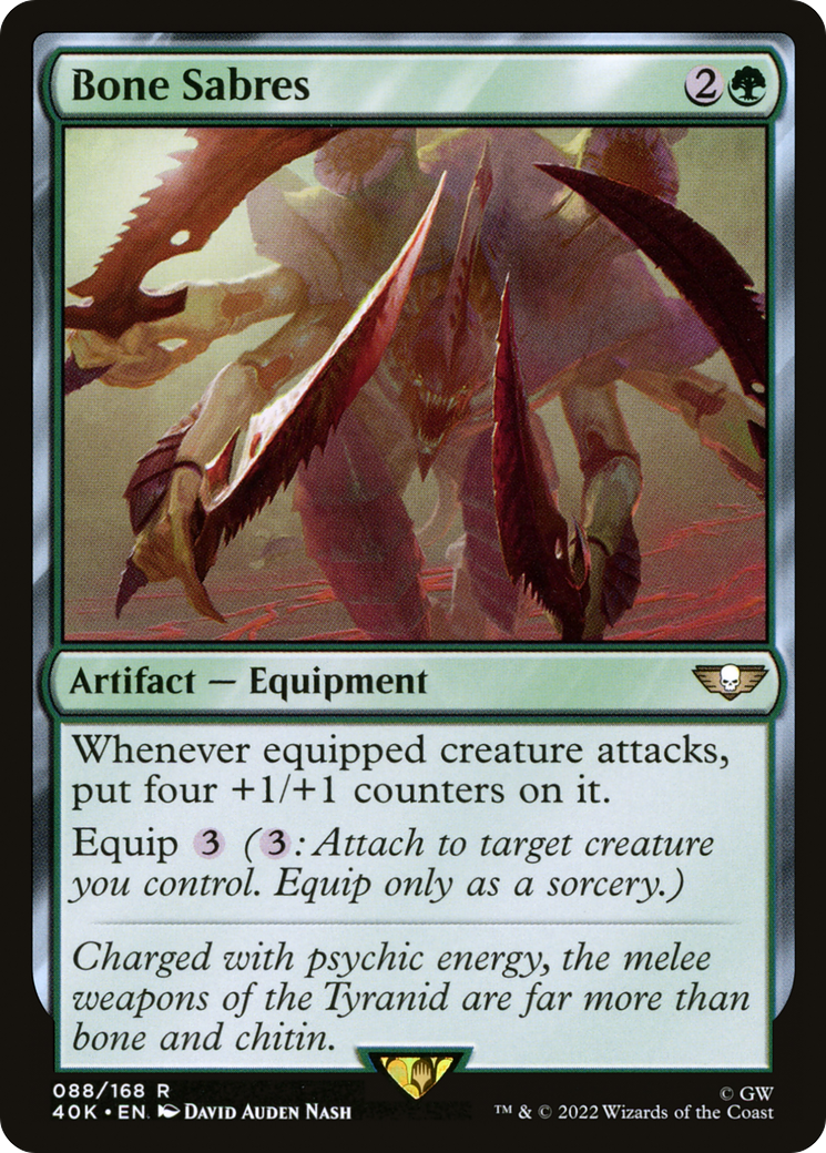 Bone Sabres (40K-088) - Warhammer 40,000 Commander - Premium MTG Single from Wizards of the Coast - Just $1.60! Shop now at Game Crave Tournament Store