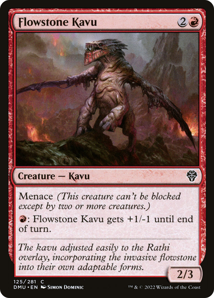 Flowstone Kavu (DMU-125) - Dominaria United - Premium MTG Single from Wizards of the Coast - Just $0.08! Shop now at Game Crave Tournament Store
