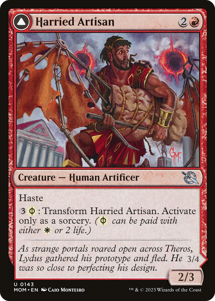 Harried Artisan // Phyrexian Skyflayer (MOM-143) - March of the Machine - Premium MTG Single from Wizards of the Coast - Just $0.08! Shop now at Game Crave Tournament Store
