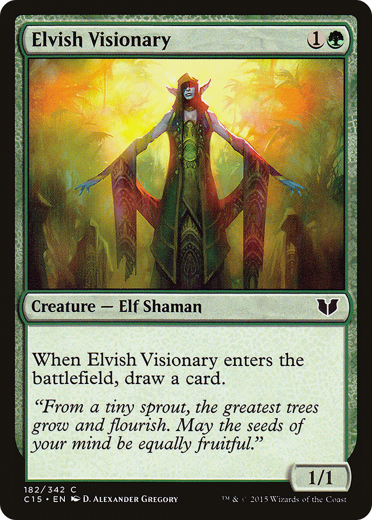 Elvish Visionary (C15-182) - Commander 2015 - Premium MTG Single from Wizards of the Coast - Just $0.08! Shop now at Game Crave Tournament Store