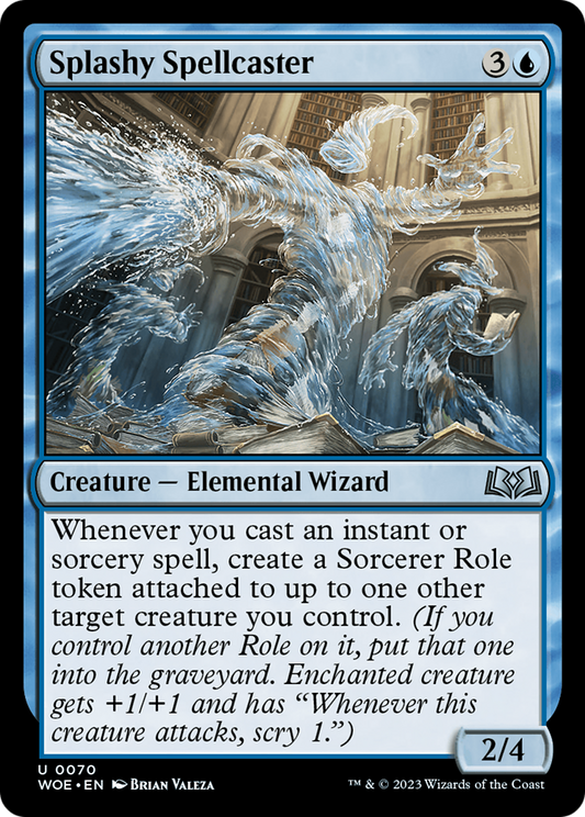 Splashy Spellcaster (WOE-070) - Wilds of Eldraine - Premium MTG Single from Wizards of the Coast - Just $0.08! Shop now at Game Crave Tournament Store