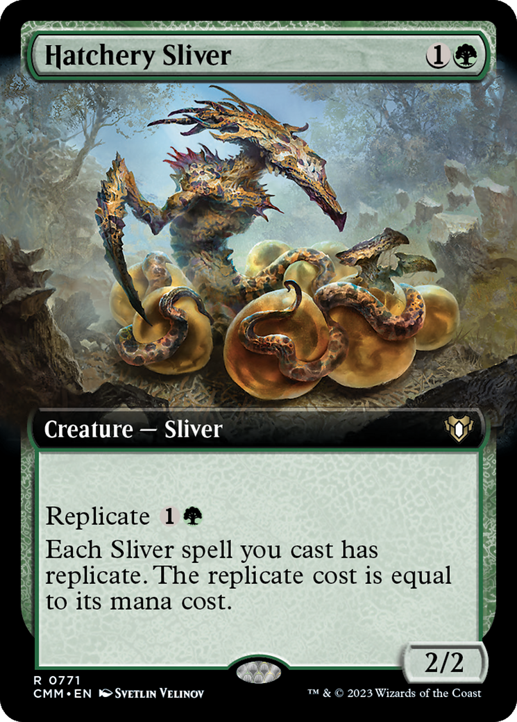 Hatchery Sliver (CMM-771) - Commander Masters: (Extended Art) - Premium MTG Single from Wizards of the Coast - Just $0.69! Shop now at Game Crave Tournament Store
