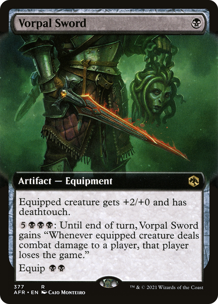 Vorpal Sword (AFR-377) - Adventures in the Forgotten Realms: (Extended Art) Foil - Premium MTG Single from Wizards of the Coast - Just $0.35! Shop now at Game Crave Tournament Store