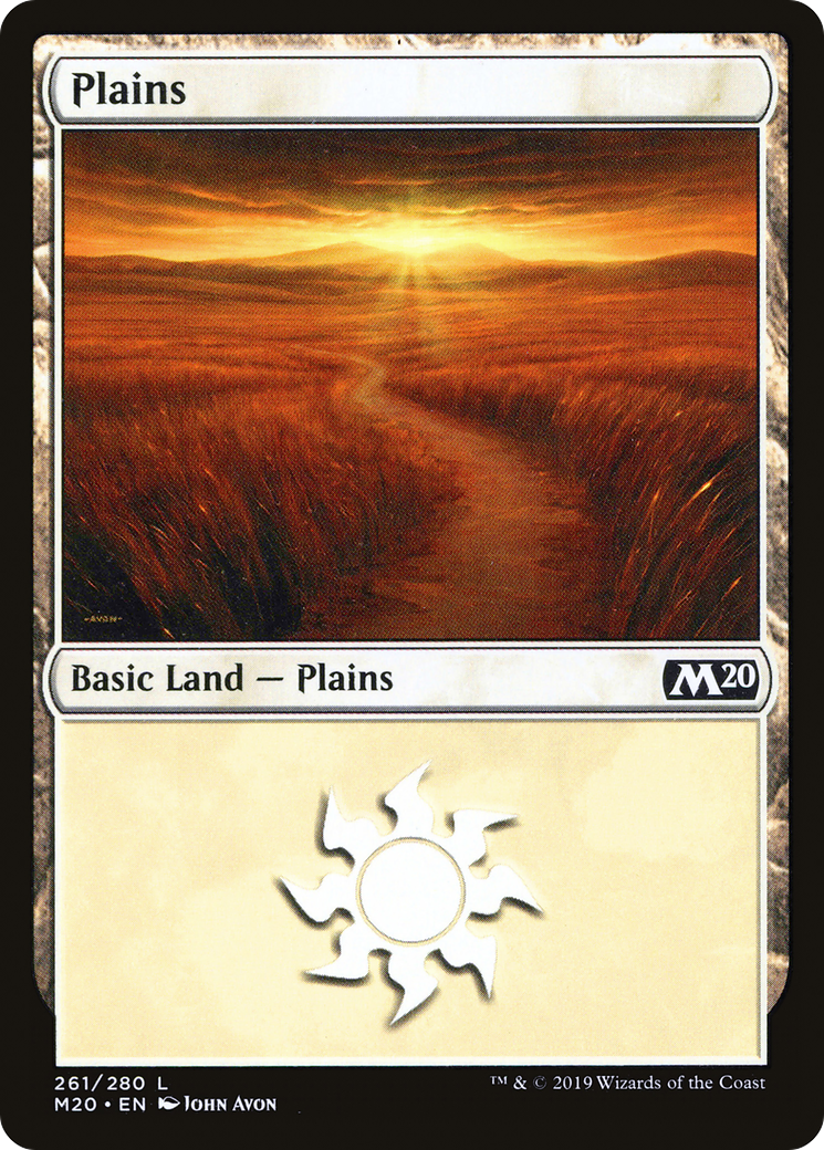 Plains (M20-261) - Core Set 2020 - Premium MTG Single from Wizards of the Coast - Just $0.08! Shop now at Game Crave Tournament Store