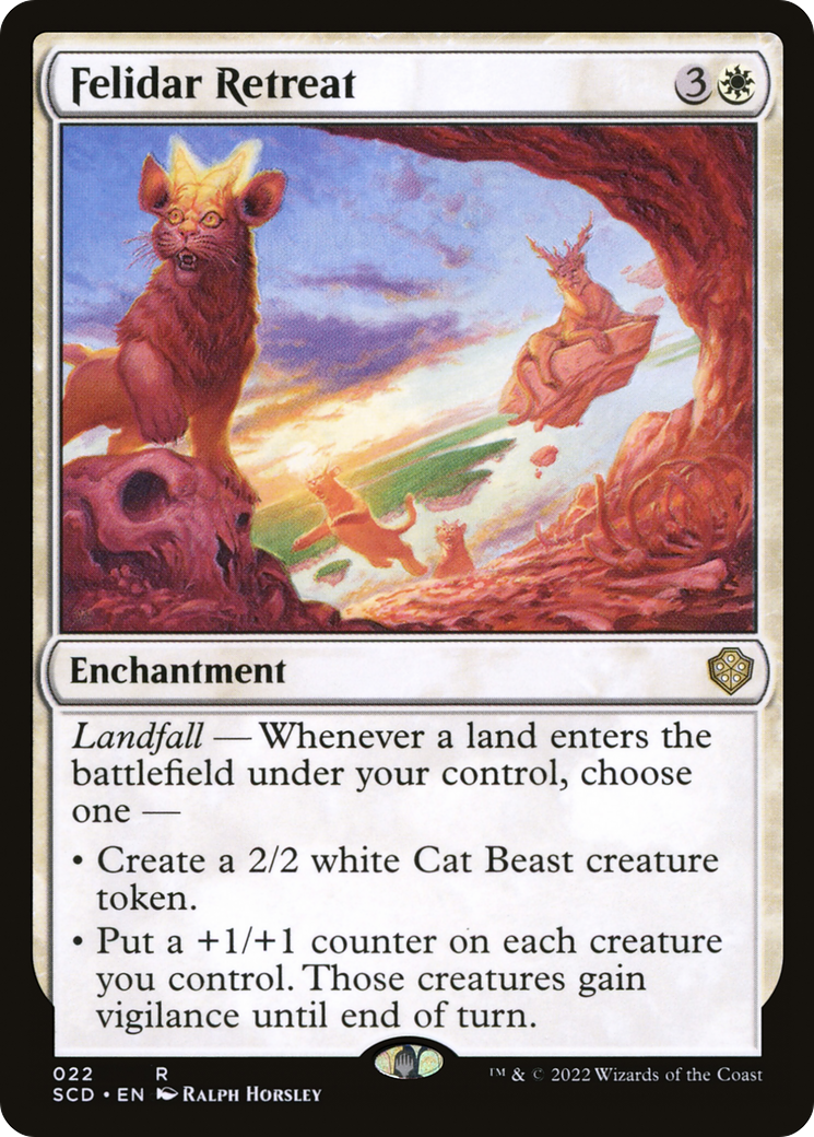 Felidar Retreat (SCD-022) - Starter Commander Decks - Premium MTG Single from Wizards of the Coast - Just $0.30! Shop now at Game Crave Tournament Store